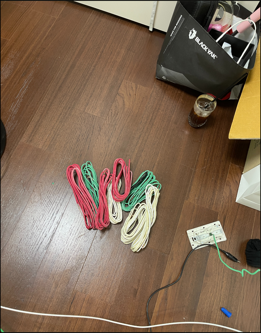 기존 누전 전선 회수 후 정리한 사진
