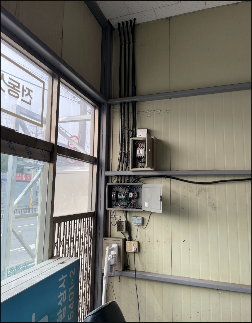 인천 계양구 서운동 작업장 기존 노후 분전반 및 배선 상태 확인