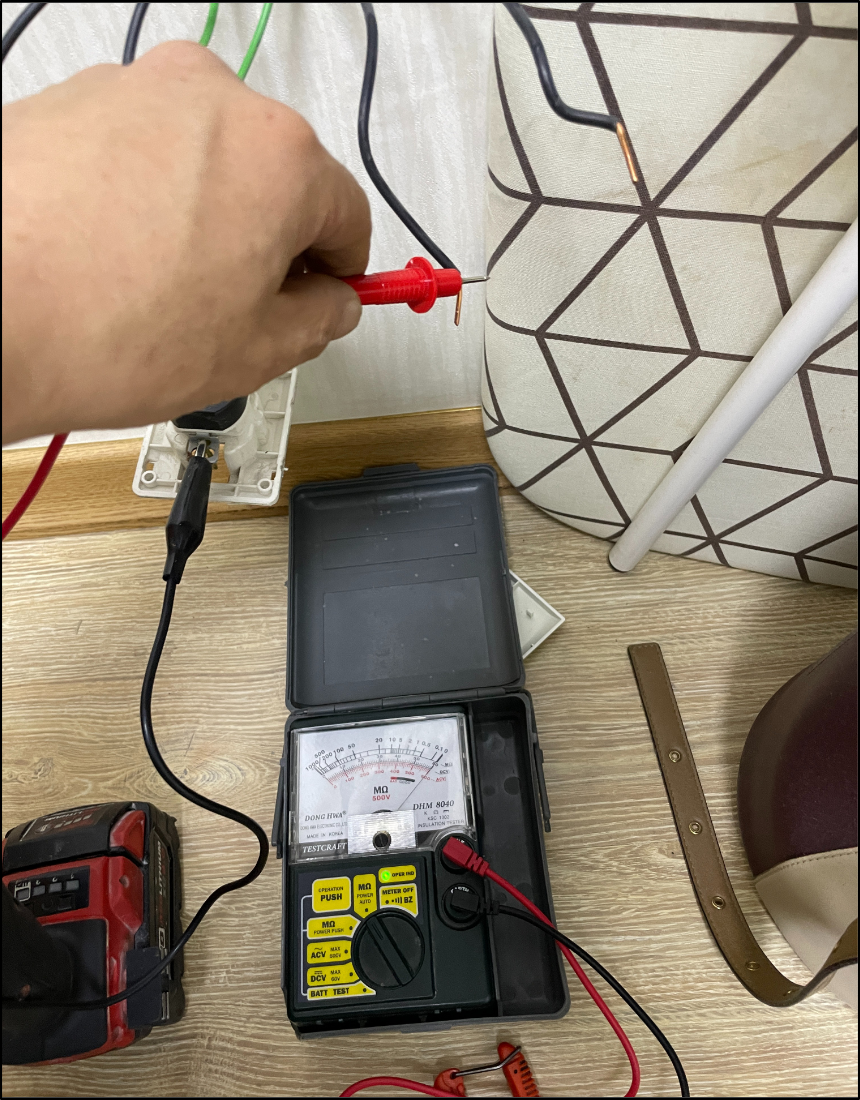 개별 전선 도체 절연저항 측정으로 누전 선로 구분